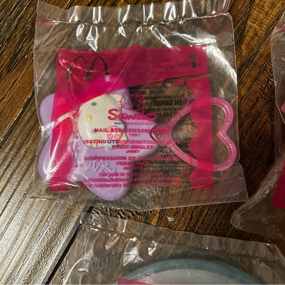 NWT 2002 Vintage Sanrio Hello Kitty McDonald’s Toy Lot of 3‎ Happy Meal 1,2,8 - Picture 2 of 6